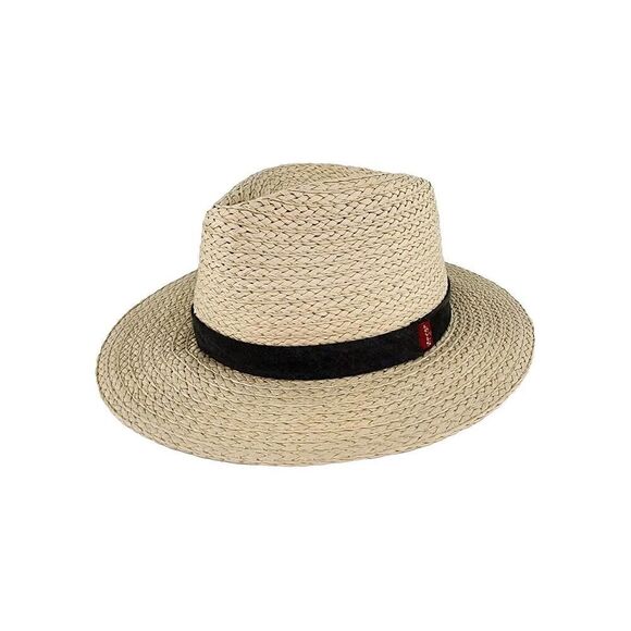 Levi's Men's Heavy Washed Band Straw Panama Hat Size S/M - Picture 1 of 9